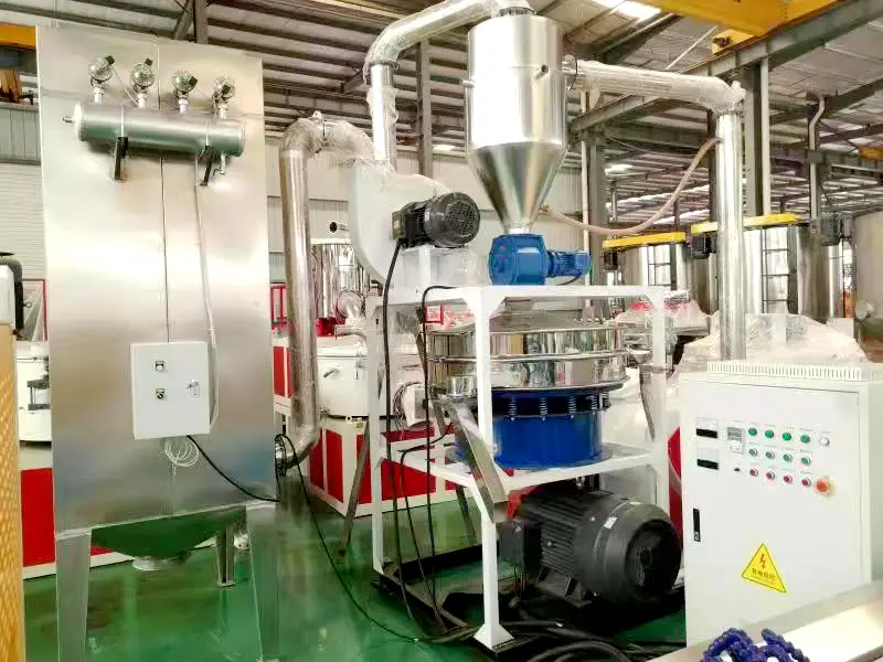 PVC breek- en slijpmachine